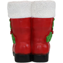 Sunnydaze 13 in Polyresin Santa Boots Christmas Decor Statue