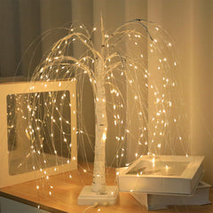 Tuphregyow 20 Inch LED Tree Lights - 60 LEDs - 8 Light Modes - Glowing Christmas Decoration for Indoor and Outdoor - Home Holiday Wedding Party Decoration White
