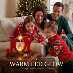  Joy Christmas Decor Christmas Decorations Indoor: Joy Sign with Timer, Holiday Decor Indoor (Red)