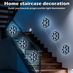 Beatineon Christmas Light Up Wall Decor, 3D Infinity Mirror Snowflake LED Lights for Winter Wonderland Bedroom Living Room