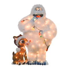 Open Box ProductWorks 32 In Rudolph & Bumble Holiday Festive Decoration