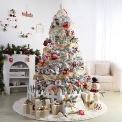  30ct Christmas Ball Ornaments, 2.36 in Shatterproof Xmas Tree Decorations, Plastic Baubles for Holiday, Party, Wedding, or Home Decor, Red & White