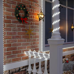 Beatineon 33FT Rope Lights Outdoor with Remote,Cuttable Connectable,300LEDs Strip Lights with Adjustable Brightness Waterproof with Plug for Patio, Christmas Decoration (White)