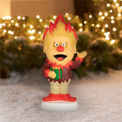 "The Year Without a Santa Claus" Blow Mold Tabletop Decor – Lighted Christmas Character Figurine with Warm Glow, Indoor/Outdoor Holiday Display