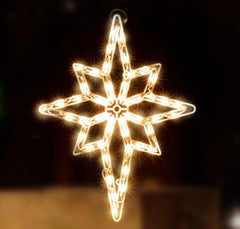 18" 50 Lighted Bethlehem Star Christmas Light Window Sculpture Decoration