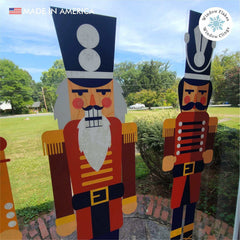 22.5" / XL - Set of 5 Christmas Nutcracker Window Cling Decals Vinyl Holiday Decorations. Home Decor. Made In America.