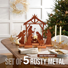  Christmas Tabletop Decorations Indoor 5pcs Nativity Scene Christmas Decor Xmas Decoration