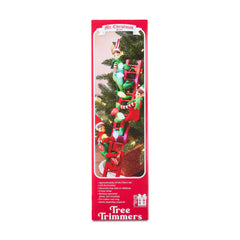  27.5" Tree Trimmer Elves on a Ladder Decoration, Red