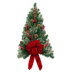 Haute Decor 28 Inch Pre-Lit Christmas Hanging Wall Tree (DCWD0001)