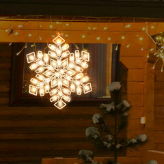 Lighted Snowflake Christmas Window Silhouette Decoration - Christmas & Party Lights for Home, Patio, Lawn & Garden