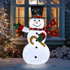 iTopRoad Lighted Snowman,Christmas Snowman Outdoor Indoor Home Decor Holiday Decoration with 100 LEDs,4Ft