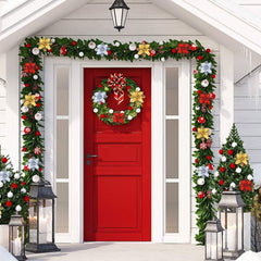 36PCS Artificial Christmas Flowers Fake Poinsettia Flowers Christmas Tree New Year Ornaments Flower Decorations DIY Wreath Accessories Wedding Xmas Garland Decor