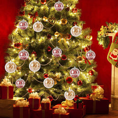 TETOU 20Pcs Christmas Ornaments Balls, 80mm Clear Plastic Fillable Ornament for Crafts, Clear Acrylic DIY Ornaments for Christmas Tree Holiday Wedding Party Home Hanging Decor