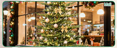 Bringstar 6Ft Prelit Christmas Tree, Premium Artificial Tree with 814 Realistic PE&PVC Mixed Tips, 400 Warm Lights