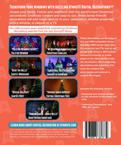 Christmas Digital Decoration on USB Includes 7 AtmosFX Video Effects for Christmas