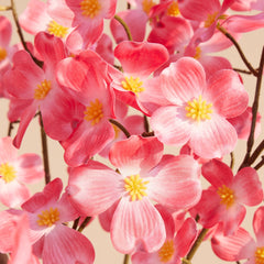  3ft Artificial Red Dogwood Tree, Lifelike Faux Dogwood Flower Tree with Green Leaves for Home Decor Indoor Outdoor, Spring Decoration for Living Room Office
