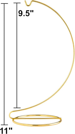 Creative Hobbies® 11 Inch Tall Gold Metal Ornament Display Hanger Stands for Displaying Christmas Ornaments - 6 Pack