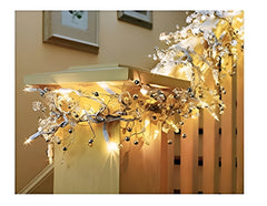 GE 9 ft Glitter Gem Garland Christmas Holiday Decoration Lights with 100 Constant On Clear Bright Indoor Lights