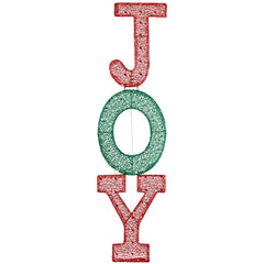 JOY Letter Sign Decoration - Lighted Home Scene Yard Sign Decor with Warm White Light - Indoor Outdoor Christmas Display for Lawn Garden - 47.2in Tall
