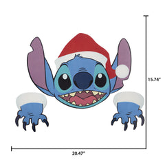 Christmas Festive Fence Sitters Stitch Santa Claus Disney 20.47 in x 1.57 in x 15.74 in 1.49 lb