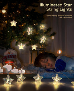Star LED String Lights – Battery - Powered 80 LED Twinkling Fairy Lights with Remote, Waterproof Design for Indoor/Outdoor, Christmas, Wedding, Bedroom Ambiance