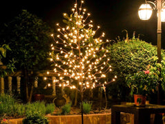 Epicgadget 4 FT Cherry Blossom Lighted Tree with Warm White LED Lights - Cherry Blossom Flower Tree Light for Outdoor Indoor Living Room Party Christmas Holiday Wedding Home Decorations