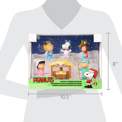 Peanuts Christmas Nativity Figure Set, 8" Size Figures, Multicolor, Kids Toy Ages 3 and up