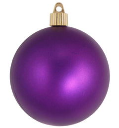 Christmas By Krebs Ornament, Large Commercial Grade Indoor and Outdoor Shatterproof Plastic, UV and Water Resistant Ball Ornament Decorations (Velvet Diva Purple, 3 1/4 inch (80mm))