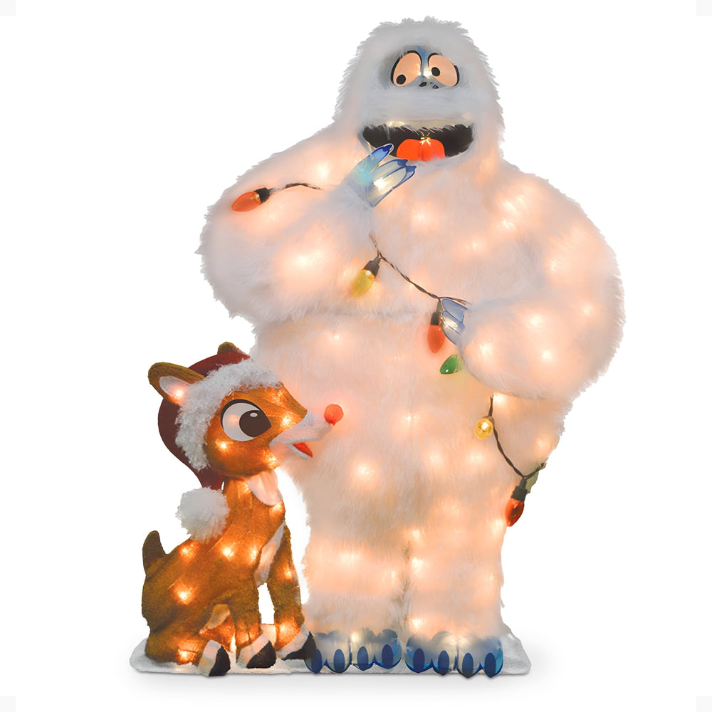 Open Box ProductWorks 32 In Rudolph & Bumble Holiday Festive Decoration