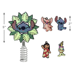  Mini Christmas Tree Topper and Ornaments (Disney Lilo & Stitch), 5 Count
