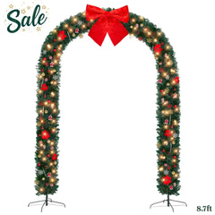 Avelune™ Pre-Lit 7.9FT Christmas Archway with 1,650 Branches