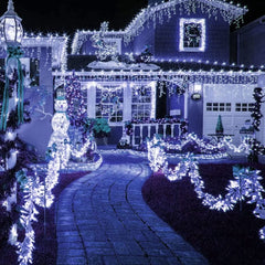 Morttic 132FT 400 LED Christmas Lights, Christmas String Lights Plug in with 8 Modes, Waterproof Christmas Decorations for Xmas Indoor Outdoor Party Home Tree Decor, White
