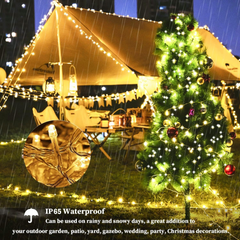 500LED Fairy Lights Plug in, 174ft String Lights Mains Powered, 8 Modes Remote Control Fairy Lights Indoor/Outdoor for Bedroom,Garden,Wedding,Party,Christmas Decorations(Warm White)