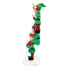 Tekky Toys TT93145 6 Ft. 5 3/4" Light-Up LED Elf Stack with Sound Indoor & Outdoor Christmas Decoration