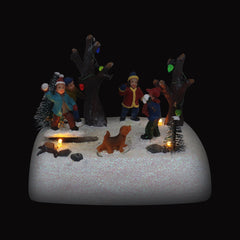 Christmas Village Tabletop Snowball fight Pre-lit Winter Snow Village Perfect addition to your Christmas Indoor Home Decorations Great Centerpiece For Your Collection