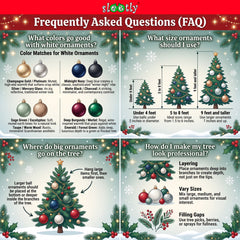 Sleetly Large White Christmas Ball Ornaments for Tree Decorations – Big 4.72” Shatterproof Glitter Snowball for Holiday Xmas Decor, 4-Pack
