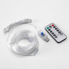 Rope String Lights, 12M/39ft 100LED Waterproof 8 Mode/Remote USB Tube Lights Christmas Lights,String Lights Outdoor Indoor for Christmas Decorations
