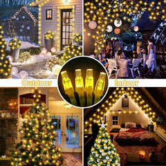 AGCAN 66 Ft 200 LED String Lights, Connectable 8 Modes Warm White Christmas Lights, Fairy Twinkle Light Plug in for Bedroom Classroom Christmas Tree Decor