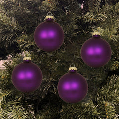 Christmas By Krebs Made in The USA Designer Seamless Glass Christmas Ball Ornaments, 2 5/8" (67mm), 8 Pieces
