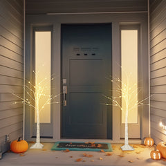 2PCS 4FT LED Birch Tree Fairy Light Indoor Outdoor Christmas Holiday Decoration