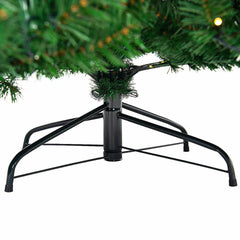  9Ft Pre-Lit PVC Christmas Tree Hinged 700 LED Lights Green