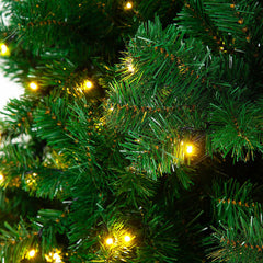  9Ft Pre-Lit PVC Christmas Tree Hinged 700 LED Lights Green