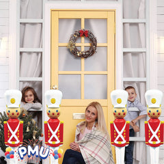 PMU Christmas Light-Up Toy Soldier 31 Inch Christmas Decoration Perfect Décor for Home, Lawn, Yard, Indoor and Outdoor - 31 Inch Toy Soldier (2/pkg)Pkg/1