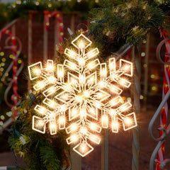 Lighted Snowflake Christmas Window Silhouette Decoration - Christmas & Party Lights for Home, Patio, Lawn & Garden