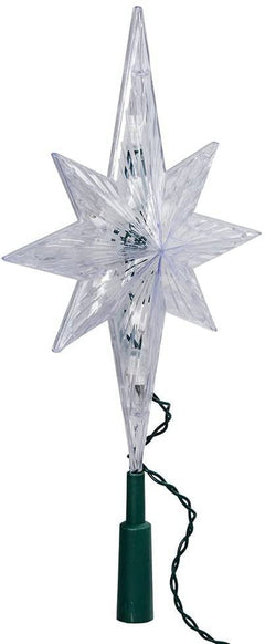 Kurt Adler 11-Inch Pre-Lit Bethlehem Star Tree Topper with 10 Clear Lights, Indoor Christmas Decoration