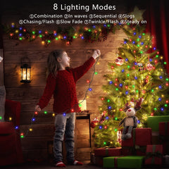  98ft 300 LED Christmas Lights Twinkle Christmas Tree String Lights Indoor Outdoor Decorations, Warm White