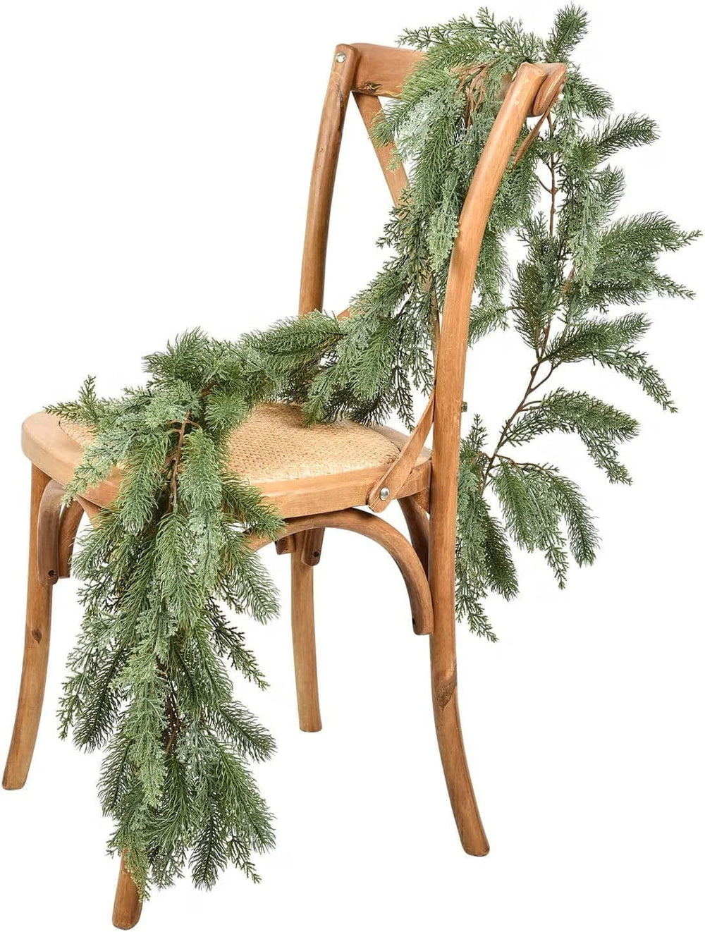 AOUNQ 6.3FT Christmas Garland,Artificial Pine Cypress Garlands,Holiday Indoor Christmas Decorations Winter Garland