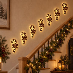 Avelune™ Lighted Santa Sleigh and Reindeer Wall Decor,Christmas