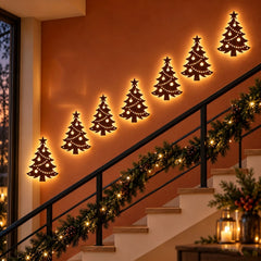 Avelune™ Lighted Santa Sleigh and Reindeer Wall Decor,Christmas