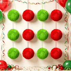 Avelune™ Christmas Decorations Christmas 2-Piece Set Of Green Furry
